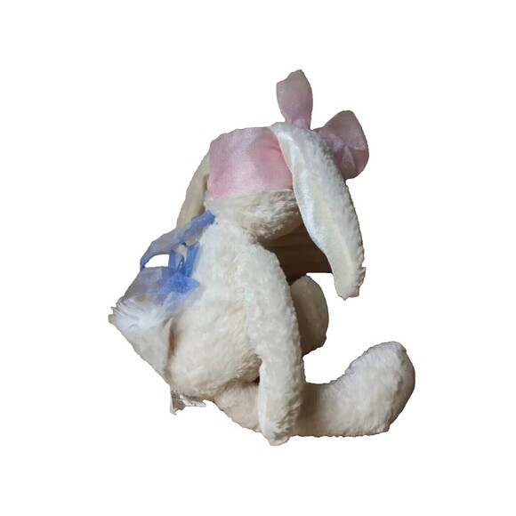 Hallmark Easter Bunny Rabbit Long Legged Cream Floppy Bean Bag Girl Toys 17" - Picture 3 of 5